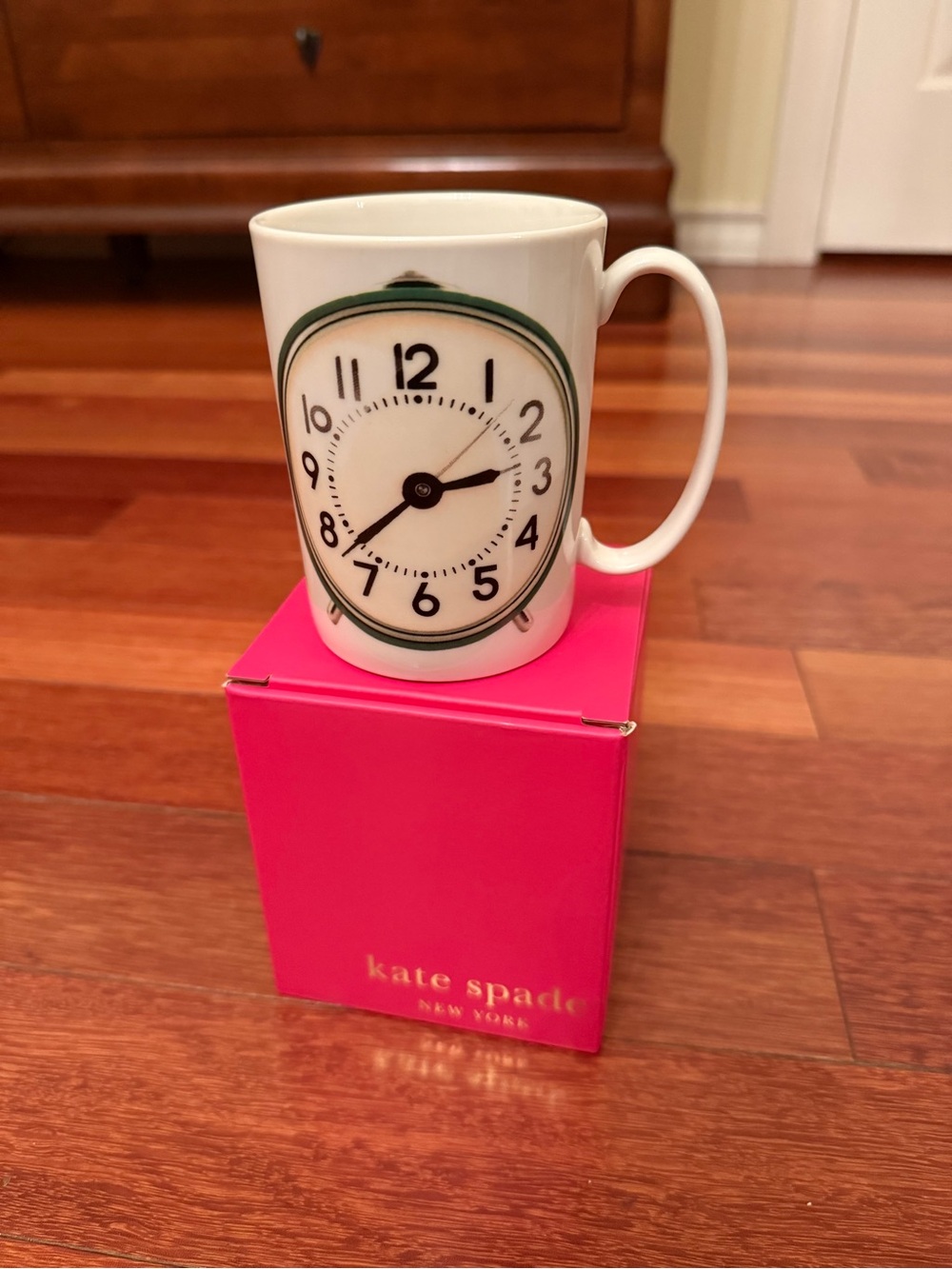 NEW Kate Spade New York Snap Happy Tick Tock Mug Cup Clock Design Lenox